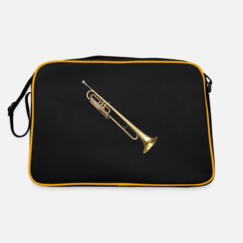 Die Posaune ist ein Blechblasinstrument Retro Tasche