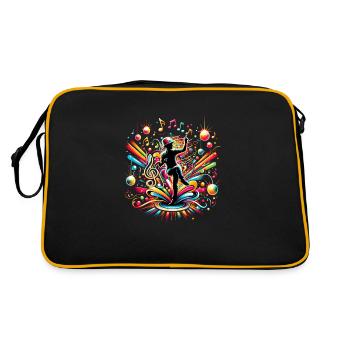 Dancing Melody – Colorful Music World - Retro Bag - black/gold - Back