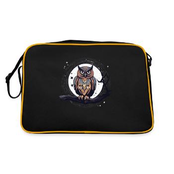 magic owl 1 - Retro Tasche - Schwarz/Gold - Hinten