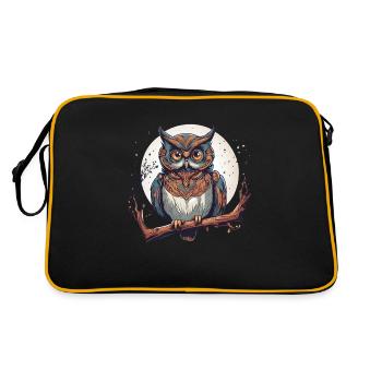 magic owl 2 - Retro Tasche - Schwarz/Gold - Hinten