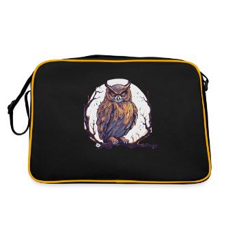 magic owl 3 - Retro Tasche - Schwarz/Gold - Hinten