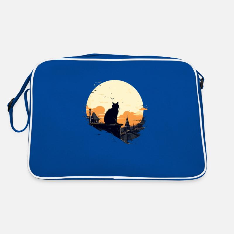 Einsame Katze Retro Tasche
