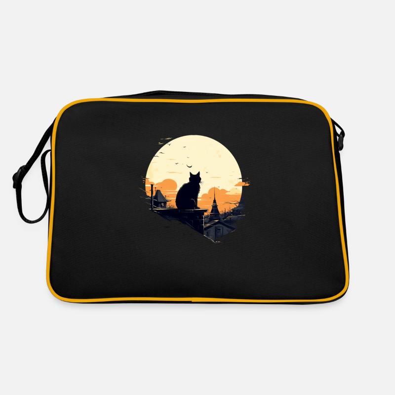 Einsame Katze Retro Tasche