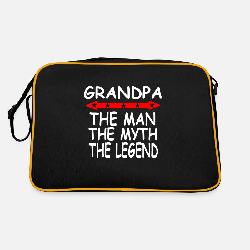 Opa - Retro Tasche - Schwarz/Gold