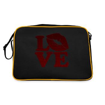 Aimez-moi la Saint-Valentin Joyeux Valentin Saint-Valentin - Sac Retro - noir/or - Dos