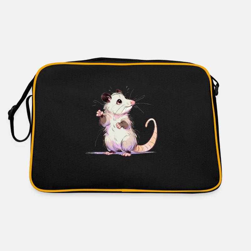 Verspieltes Opossum Retro Tasche