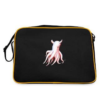 Realistische Darstellung eines DUMBO OCTOPUS - Retro Tasche - Schwarz/Gold - Hinten