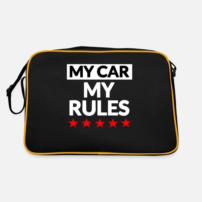 Auto - Retro Tasche - Schwarz/Gold