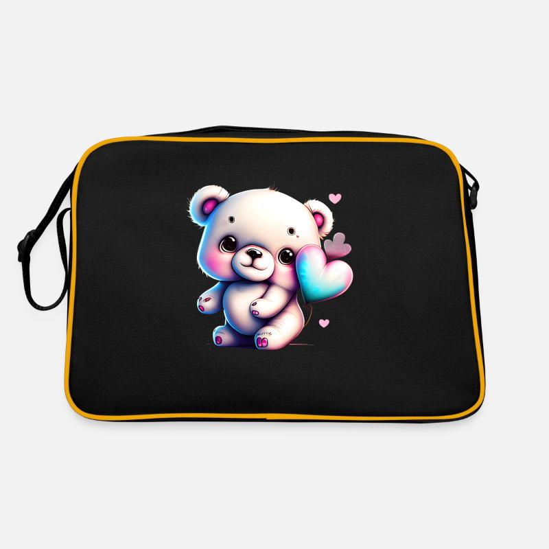Petit ourson d'amour Sac Retro