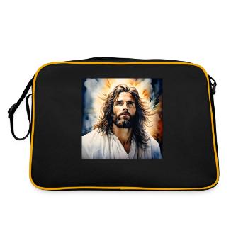Jesus - Retro Tasche - Schwarz/Gold - Hinten
