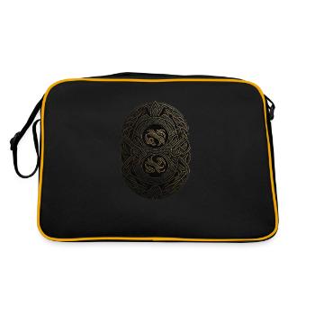 Mayan Black and Gold Monogram - Retro Bag - black/gold - Back