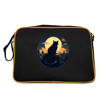 Chat de nuit - Sac Retro - noir/or - Dos