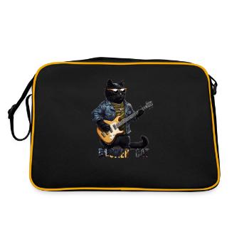 Rocker Cat - Retro Bag - black/gold - Back