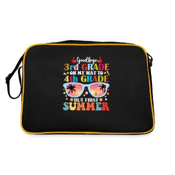 Au revoir la 3e année Bonjour la 4e année mais le premier été - Sac Retro - noir/or - Dos