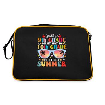 Adieu la 9e année à la 10e année mais le premier été - Sac Retro - noir/or - Dos