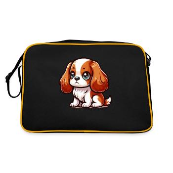 Chibi cavalier king charles - Sac Retro - noir/or - Dos