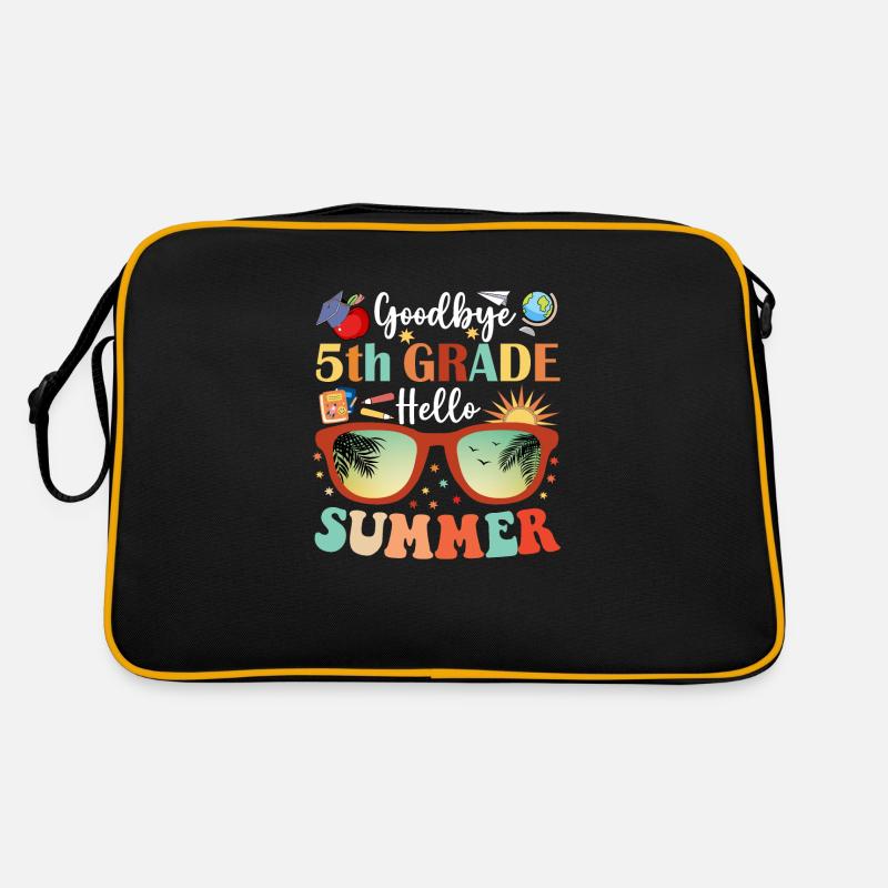 Goodbye 5th Grade Hello Summer - Retro Bag - black/gold
