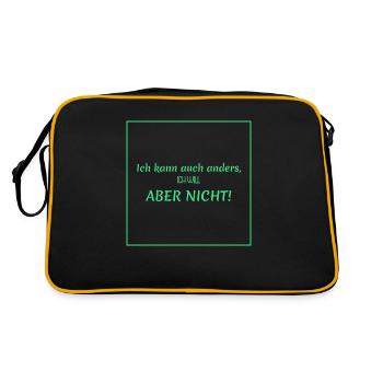 Drôles de dictons - Je peux faire les choses différemment - Sac Retro - noir/or - Dos