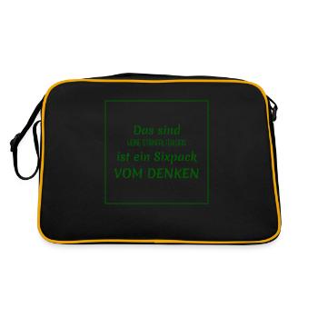Dictons drôles - Penser vs. pack de six - Sac Retro - noir/or - Dos