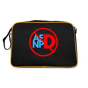 AFD NPD Verbot - Retro Tasche - Schwarz/Gold - Hinten