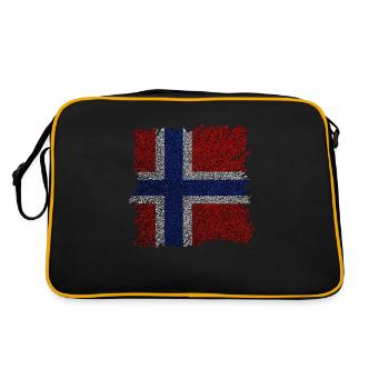 Norvège Norvège Drapeau Scandinavie Norden Tor Viking - Sac Retro - noir/or - Dos