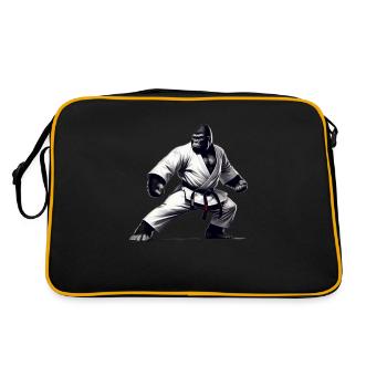 Gorille Arts Martiaux - Sac Retro - noir/or - Dos