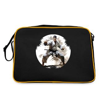 Karate can improve concentration - Retro Bag - black/gold - Back