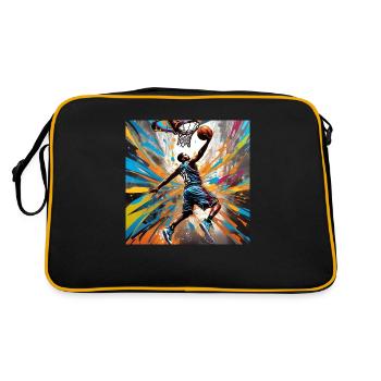 Basketball Player Color Splash - Retro Bag - black/gold - Back