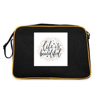 life is Beautiful - Retro Tasche - Schwarz/Gold - Hinten