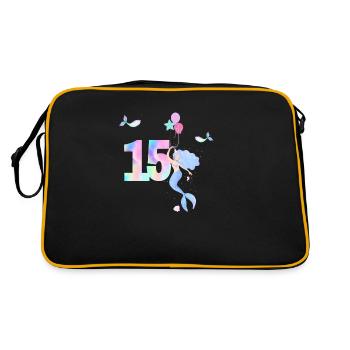 15e anniversaire sirène - Sac Retro - noir/or - Dos