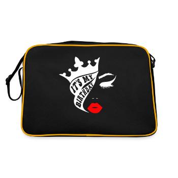 Belle femme peinture art visage femme colorée - Sac Retro - noir/or - Dos