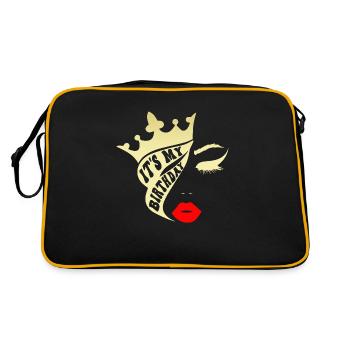 Belle femme peinture art visage femme colorée - Sac Retro - noir/or - Dos