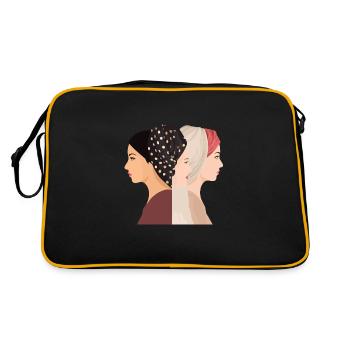 Die drei Frauen - Retro Tasche - Schwarz/Gold - Hinten