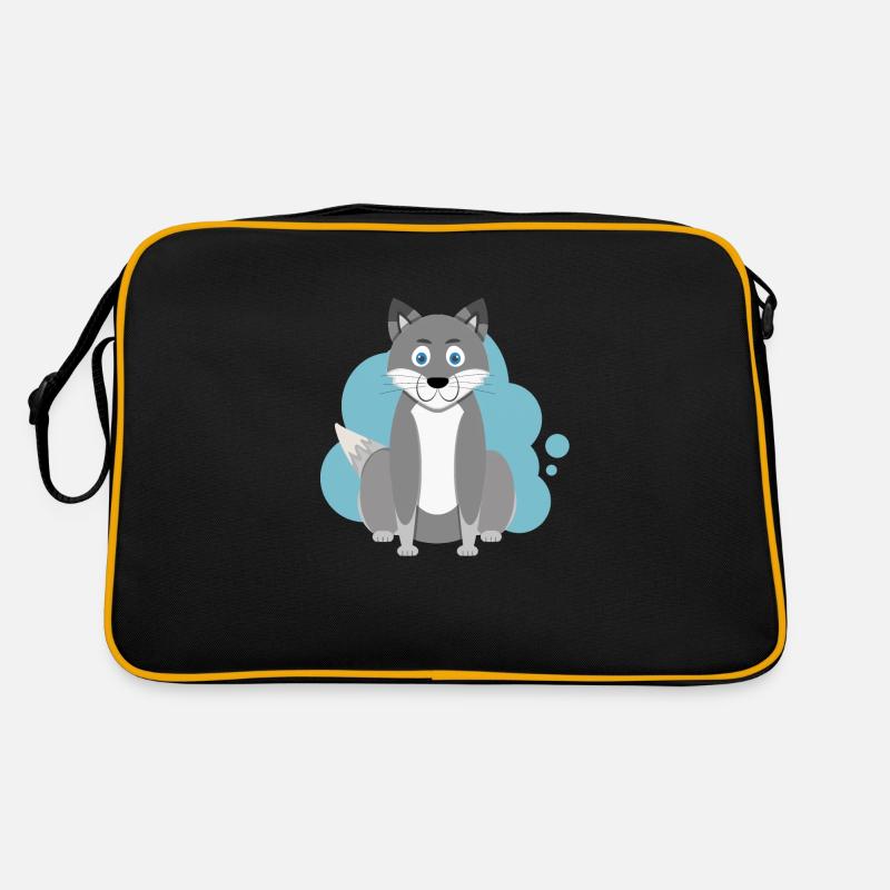 Éclaboussure de loup de dessin animé Sac Retro