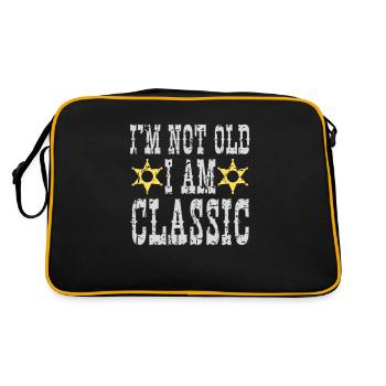 Je ne suis pas vieux, je suis un classique - Sac Retro - noir/or - Dos