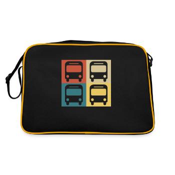 bus vintage rétro - Sac Retro - noir/or - Dos