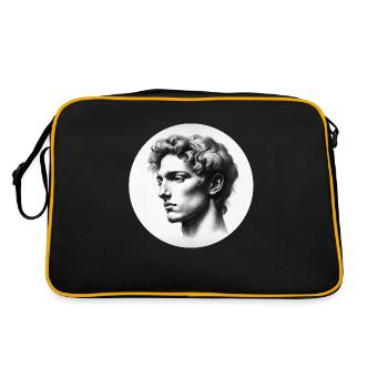 Porträt eines jungen hübschen Manns - Retro Tasche - Schwarz/Gold - Hinten