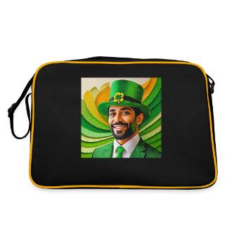 St. Patrick - Retro Tasche - Schwarz/Gold - Hinten