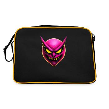 Pink Nasty Smilie - Retro Bag - black/gold - Back
