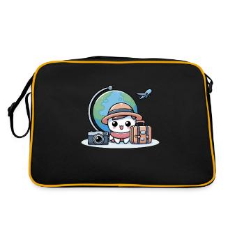 Mignon Kawaii Petit Explorateur - Sac Retro - noir/or - Dos