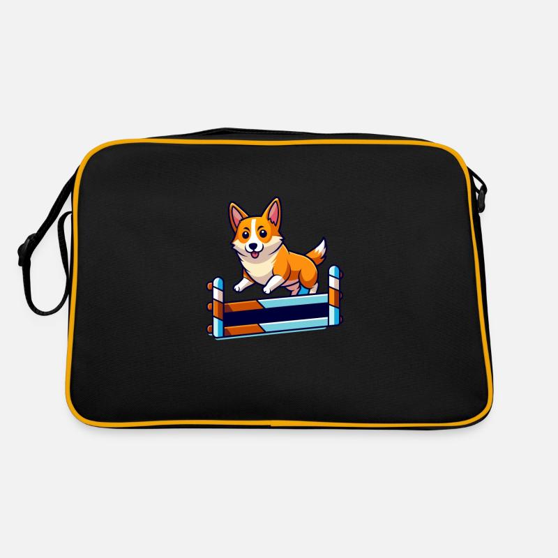 Determined Corgi Agility Course Art Retro Bag