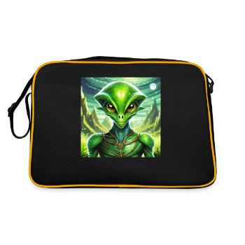 Firefly personnage extraterrestre vert lunaire - Sac Retro - noir/or - Dos