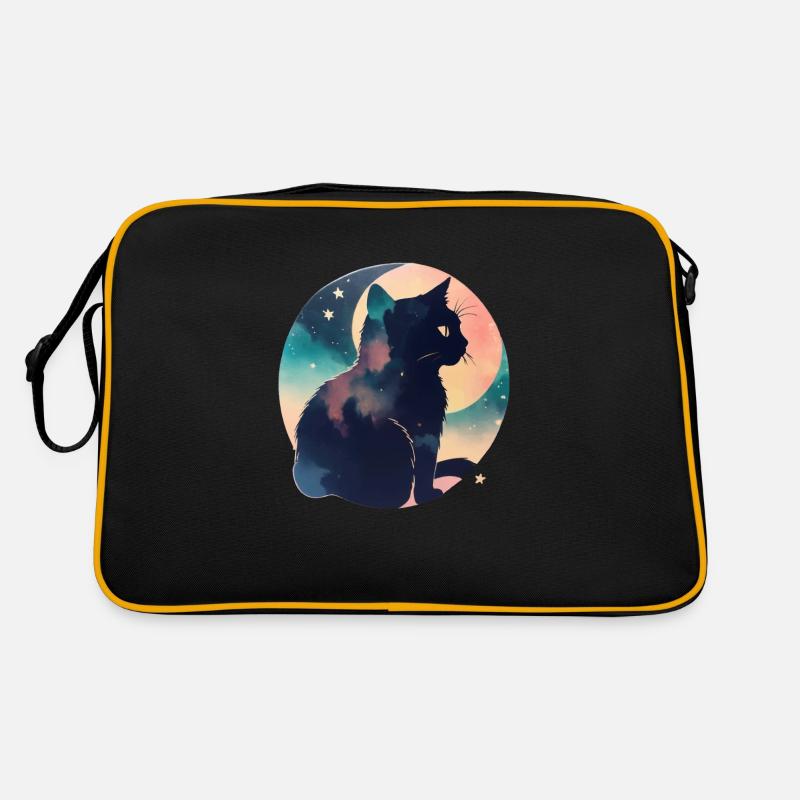 Chat dans les étoiles Sac Retro