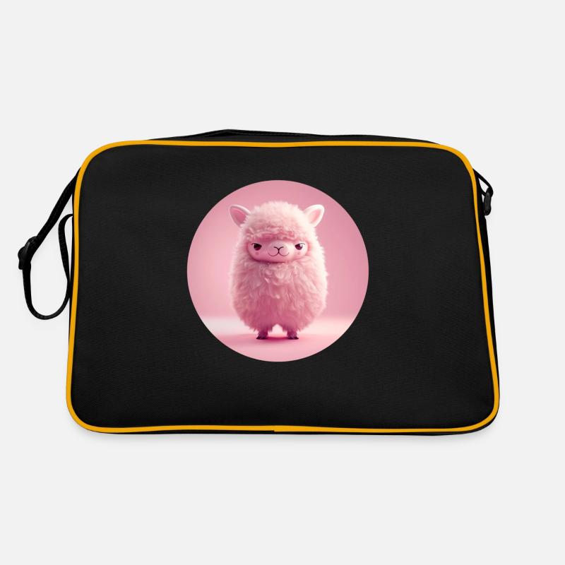 Pinkes Lama Retro Tasche