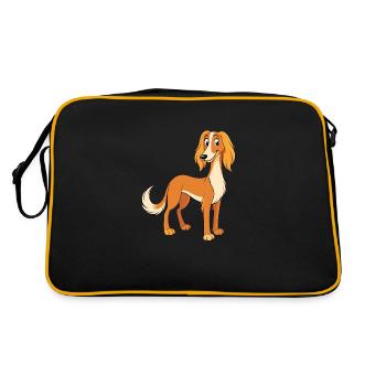 Graceful Saluki : l’art numérique - Sac Retro - noir/or - Dos