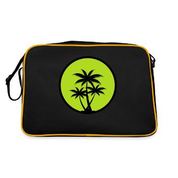 Palm trees - Retro Bag - black/gold - Back