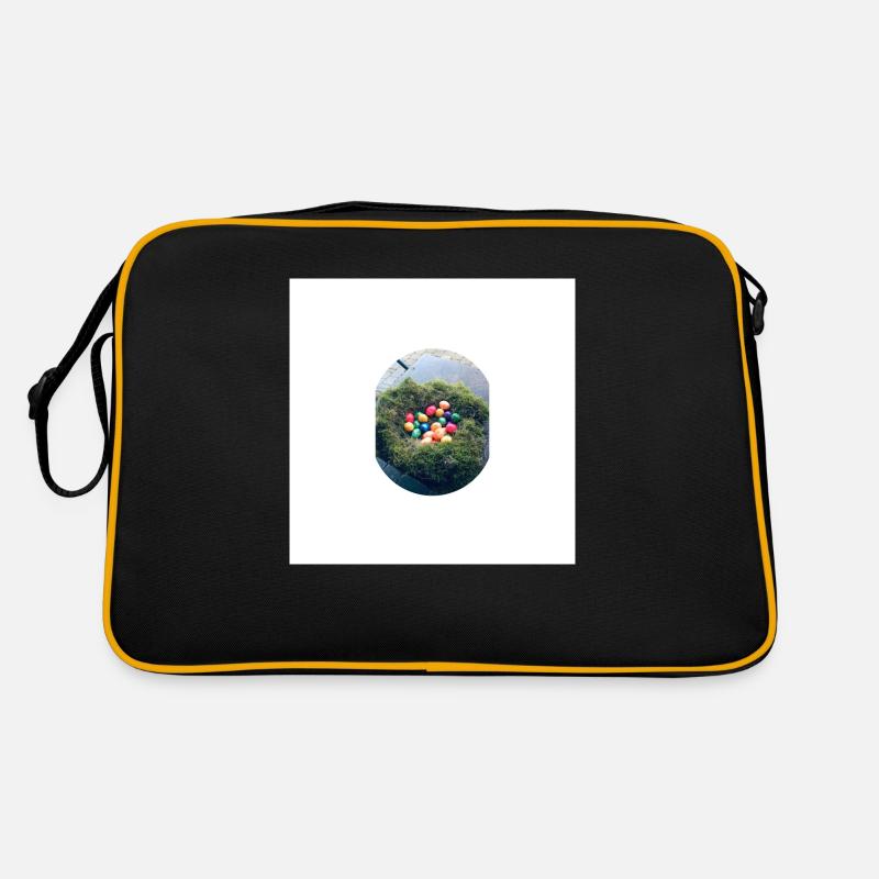 Ostern - Retro Tasche - Schwarz/Gold