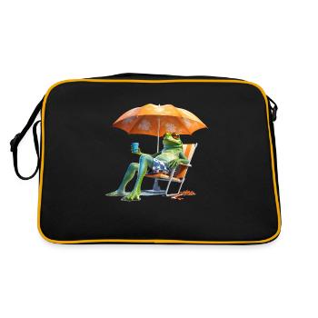 Rechargez vos batteries tout en vous prélassant - Sac Retro - noir/or - Dos