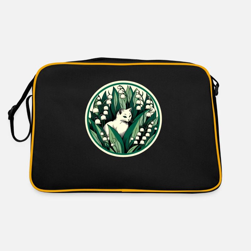 Chat chat blanc du muguet Sac Retro