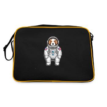Cadet canin cosmique : l’odyssée de l’espace d’un chiot pixel - Sac Retro - noir/or - Dos